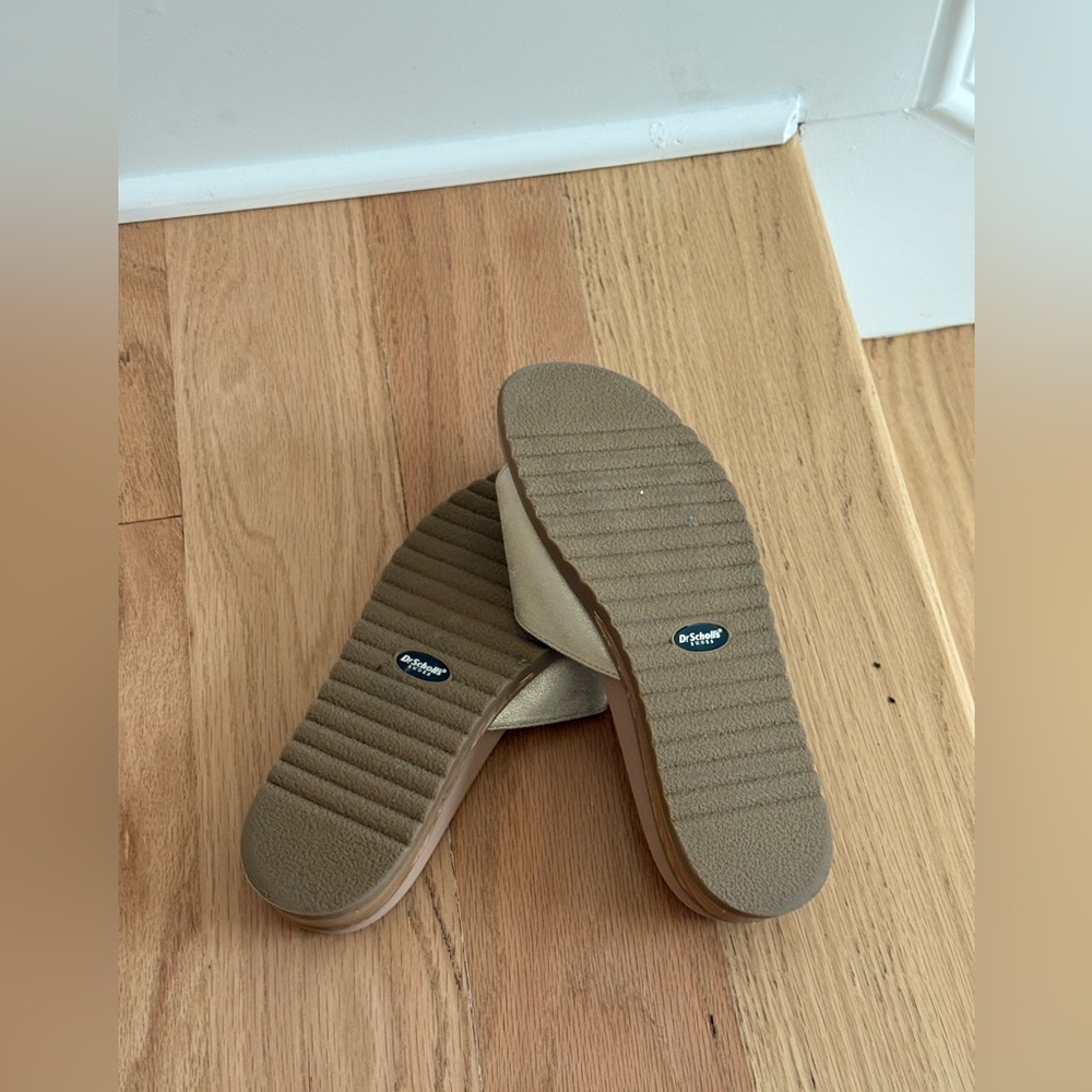 Dr. Scholl's Buckle Slide Sandals Island Icon Silver Metallic 7.5 $80 - Picture 8 of 8